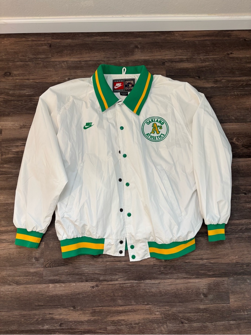 Size 2XL - Vintage Nike Cooperstown Collection Oakland A’s MLB Jacket